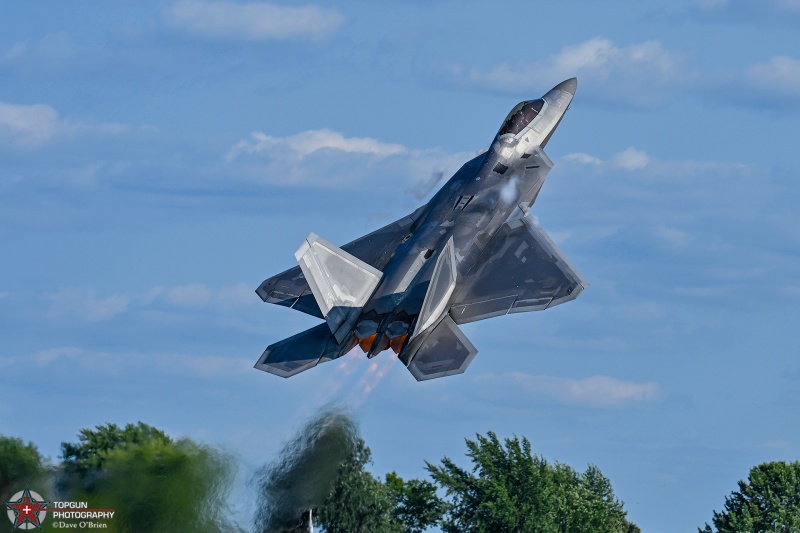 RAPTOR DEMO 
06-4122 / F-22A	
525th FS / JB Elmendorf–Richardson, AK
7/23/26
Keywords: Military Aviation, KOSH, Oshkosh, EAA Air Adventure, Air Show, F-22 Demo, 525th FS