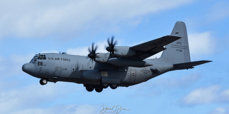 REACH193
94-7318 / C-130H	
731st AS / Peterson SFB, CO
3/8/25
Keywords: Military Aviation, KPSM, Pease, Portsmouth Airport, C-130H, 731st AS