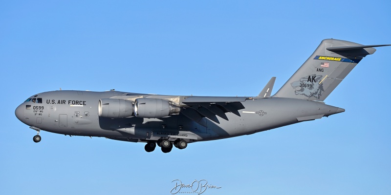 REACH570
93-0599 / C-17A	
144th AS / JB Elmendorf–Richardson, AK
3/10/26
Keywords: Military Aviation, KPSM, Pease, Portsmouth Airport, C-17A, 144th AS
