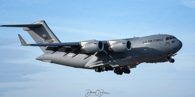 REACH620
C-17A / 03-3115	
183rd AS / Thompson Field ANGB, MS
6/27/23
Keywords: Military Aviation, KPSM, Pease, Portsmouth Airport, C-17, 183rd AS