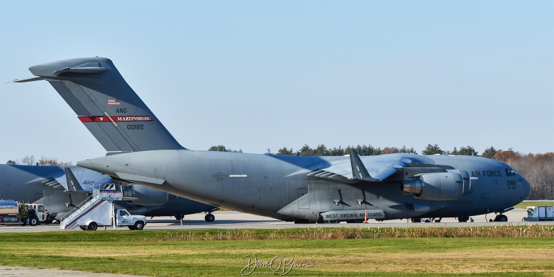 REACH829
00-0182 / C-17A	
167th AS / Martinsburg, WV
11/16/23
Keywords: Military Aviation, KPSM, Pease, Portsmouth Airport, C-17, 167th AS