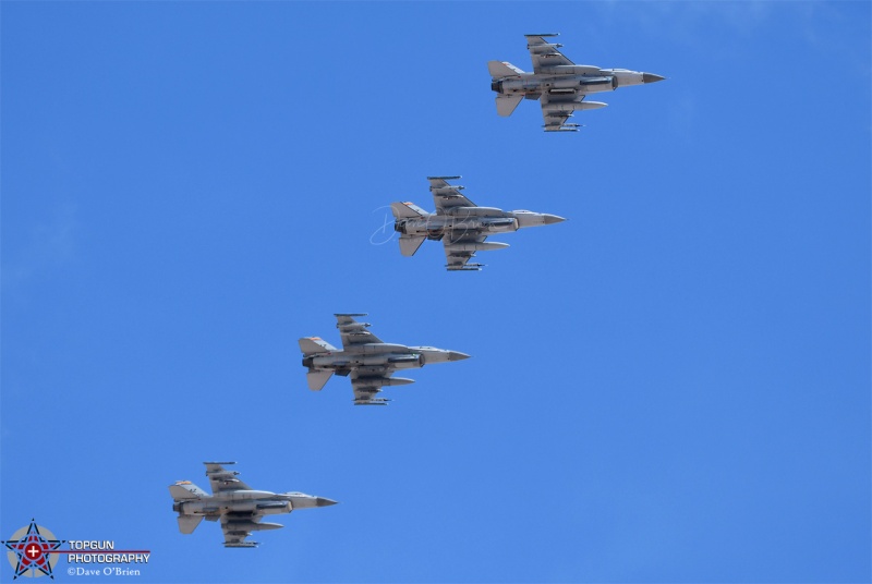 AZ ANG F-16's overhead
J-010, J-209, J-019, J-018 / 148th TFTS (training unit for the RNLAF) 
AZ ANG, Tucson
