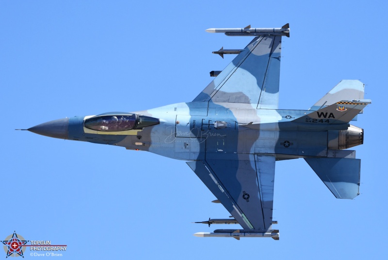 Ivan 21 flight departs - Blue Flanker
84-1244 
F-16 Aggressor of the 64th AGRS


