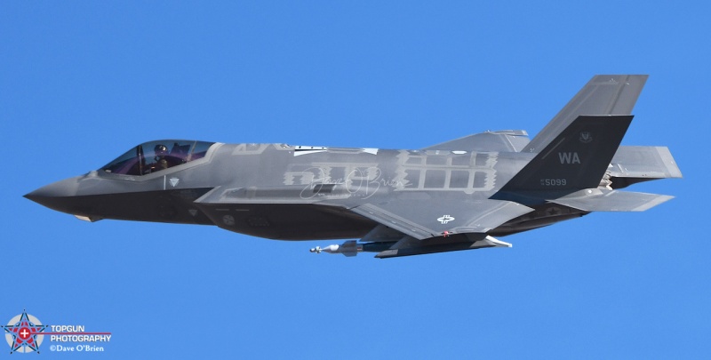 SCAT 01 w/ GBU's under its wings
14-5099 - F-35 Lightning II
6th WPS - Nellis AFB
