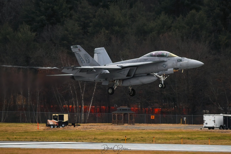RIPPER15
166671 / F/A-18F	
VFA-11 Red Rippers / NAS Oceana
12/9/23
Keywords: Military Aviation, KBED, Hanscom Airport, F/A-18F, VFA-11
