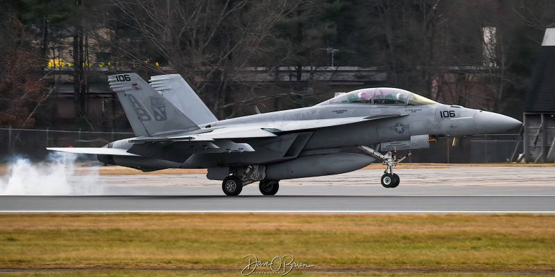 RIPPER15
166671 / F/A-18F	
VFA-11 Red Rippers / NAS Oceana
12/9/23
Keywords: Military Aviation, KBED, Hanscom Airport, F/A-18F, VFA-11