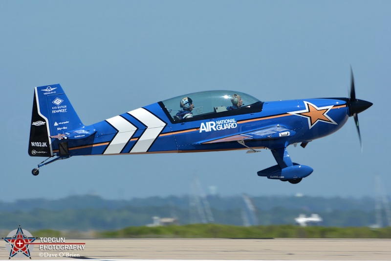 John Klatt with a WWII Normandy survivor watching Heritage Flight from above.
