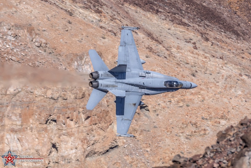 F/A-18A++ / VMFA-314 Black Nights -	VW-05 / 162466
Marine Hornet knives out of the canyon
Keywords: Star Wars Canyon, Low Level, Jedi Transition, Edwards AFB, Panamint Springs, Death Valley, USAF, US Navy, US Marines