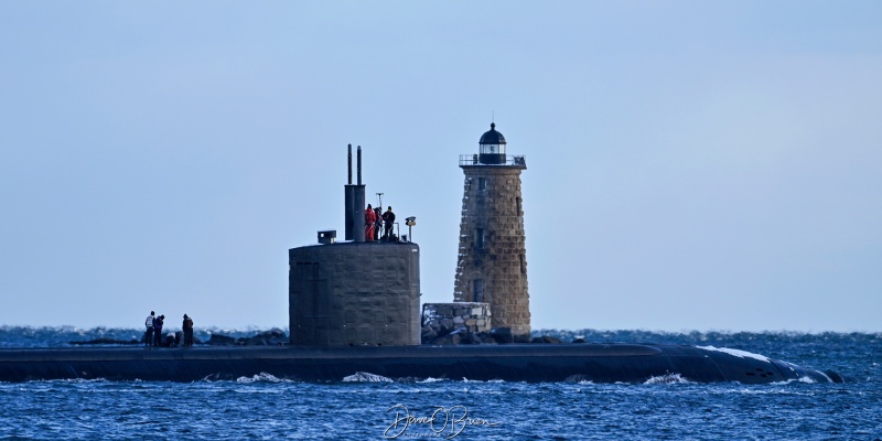 USS Cheyenne passing Whaleback Lighthouse
New Castle, NH
1/20/26
Keywords: New England Coast, New Castle NH, Whaleback Lighthouse, USS Cheyenne SSN-772