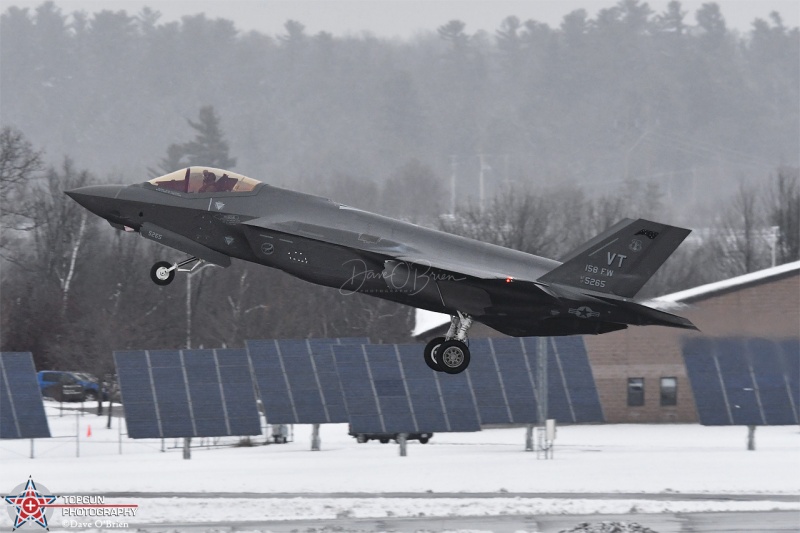 158TH FW jet takes off
Lt Col. Nate Graber departs to meet the 3 new jets coming to Burlington. 
