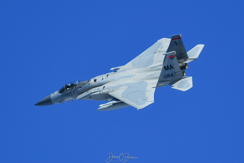 WINK11 in the overhead
F-15C / 86-0154	
104th FW / Barnes ANGB
1/17/24
Keywords: Military Aviation, KBAF, Barnes ANGB, Westfield Airport, F-15C, 104th FW