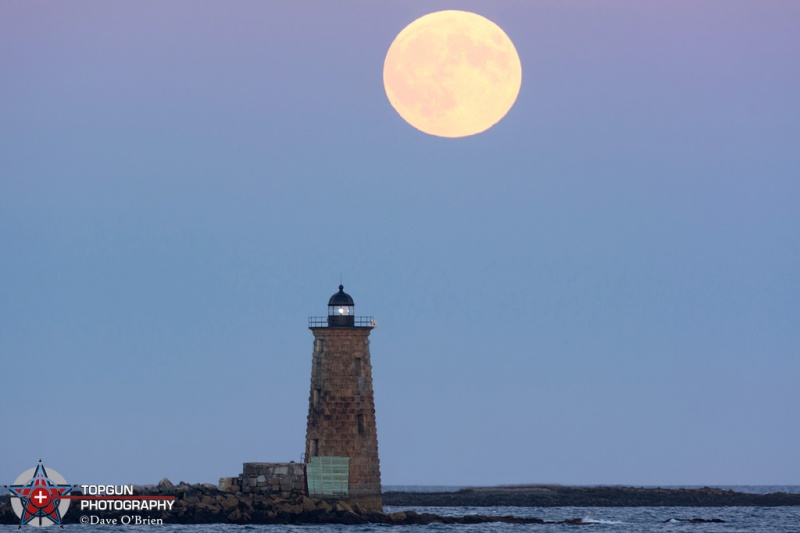 Whaleback Light, Full Moon 9-27-15
