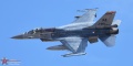 F-16BM, AZ ANG flexes over the raceway.