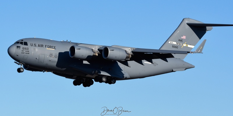 REACH655
C-17A / 06-6160	
21st AS / Travis AFB
2/13/23
Keywords: Military Aviation, KPSM, Pease, Portsmouth Airport, C-17, 21st AS